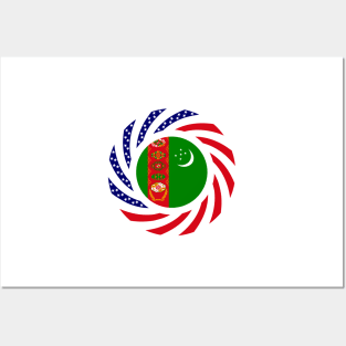 Turkmen American Multinational Patriot Flag Series Posters and Art